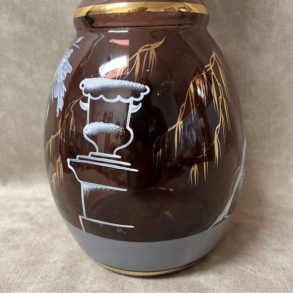 19th Century Mary Gregory Tall Hand Painted Glass Vase 15” Tall - Picture 8 of 9